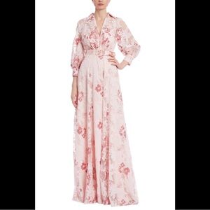 Badgley Mischa Floral Lace Shirt Gown size 12